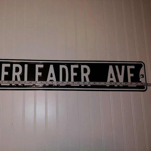 CHEERLEADER Orange & White Metal Street Sign NEW